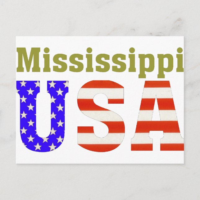 Mississippi USA! Vykort (Framsida)