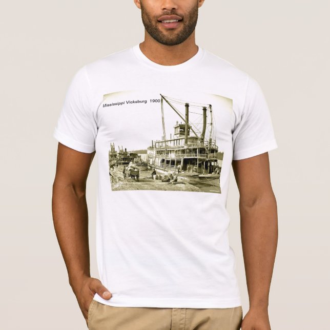 Mississippi Vicksburg Shirt T Shirt (Framsida)
