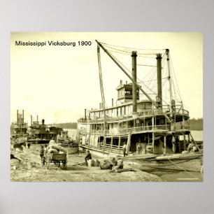 Mississippi Vicksburg-utskrift Poster
