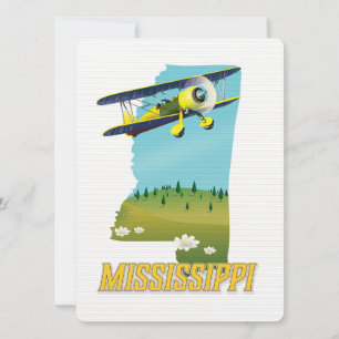 Mississippi Vintage kartresaaffisch tryck.