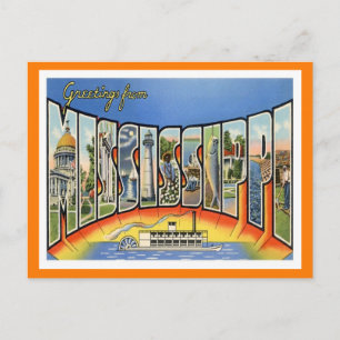 Mississippi Vintage resor Vykort