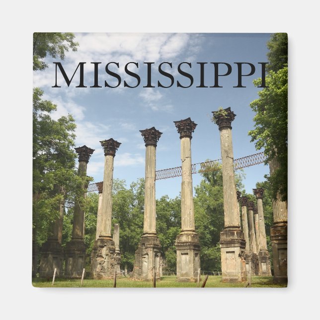 MISSISSIPPI - Windsor Ruins Souvenir Magnet (Framsidan)