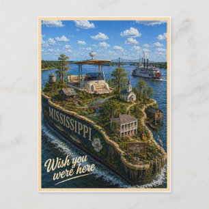 Mississippi   Wish You Were Here   Statserie Vykort