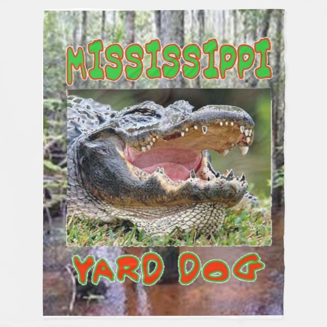 MISSISSIPPI YARD HUND Fleece Blankets (Framsidan)
