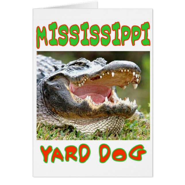 MISSISSIPPI YARD HUND HÄLSNINGSKORT (Framsidan)