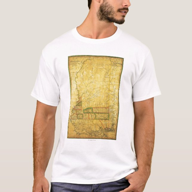 MississippiPanoramic MapMississippi Tee (Framsida)