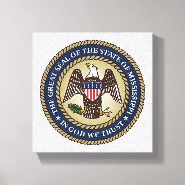 Mississippis försegling canvastryck (Framsida)