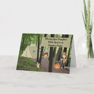 Misslyckad dotter vid sommarlägret i Skogen Kort
