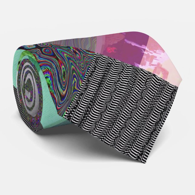 Misslyckad laddning av mörk glitchkonst abstrakt r slips (Rullad)