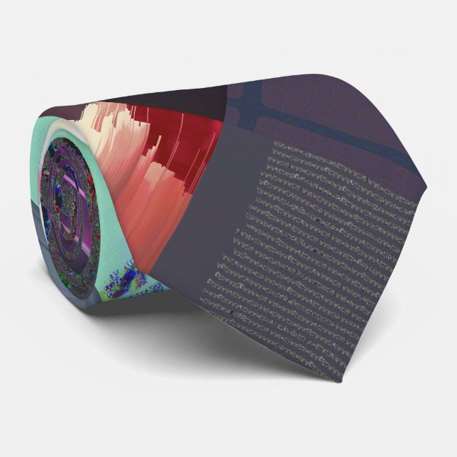 Misslyckad laddning av mörk glitchkonst abstrakt r slips (Rullad)