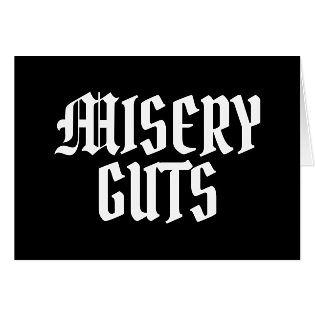 Misslyckade Guts-kort Hälsningskort (Framsidan Horizontal)