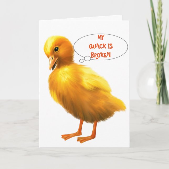 MISSLYCKADES DU PÅ PÅSK & QUACK ÄR FÖR BRUTEN/WADD HELGKORT (Framsida)