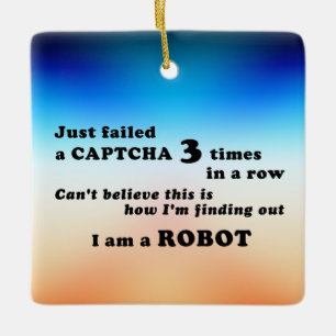 Misslyckades en CAPTCHA tre gånger... Julgransprydnad Keramik