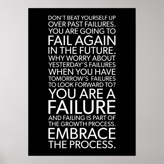Misslyckande: Processaa, Gym, Hustle, Framgång Poster (Framsidan)