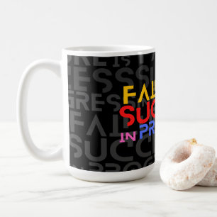 Misslyckandet har framskridit i en Motiv offert Kaffemugg