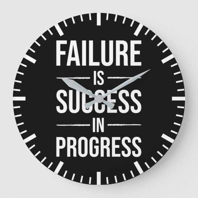 Misslyckandet pågår - Hustle Motivation Stor Klocka (Framsida)