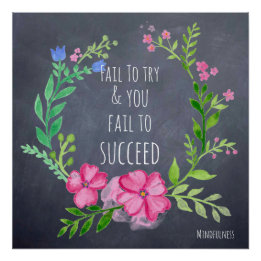 Misslyckas att Misslyckas till lyckad motivation Perfect Poster