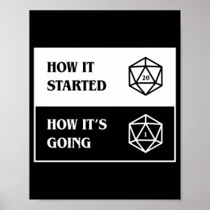 Misslyckas D20 Dice Hur det fungerar Poster