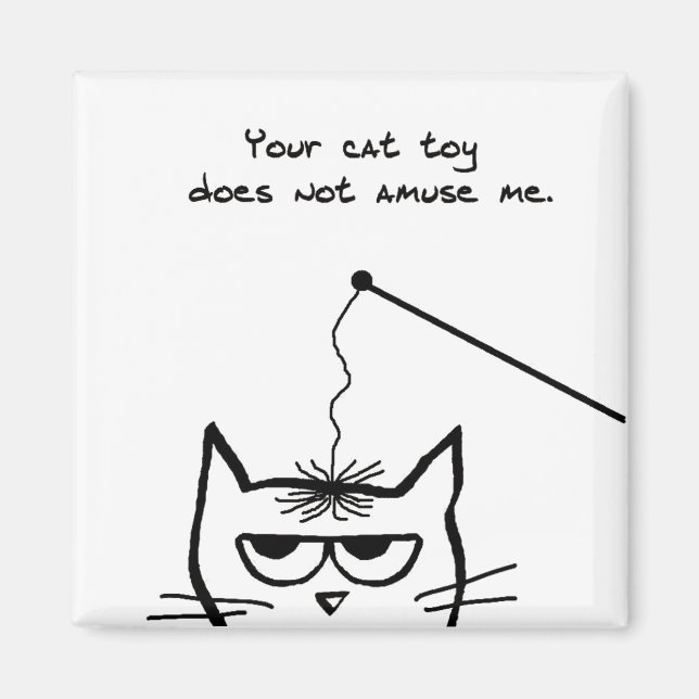 Misslyckats Katt Leksak - Lustigt Cat Magnet (Framsidan)
