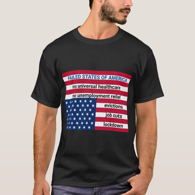 MISSLYCKATS STATER AV AMERIKA T SHIRT (Framsida)