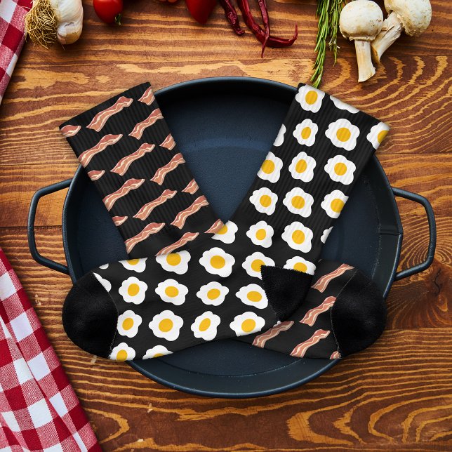 Missmatchad bacon och ägg strumpor (Skapare uppladdad)