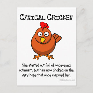 Missnöjd och kvävd av hopp vykort