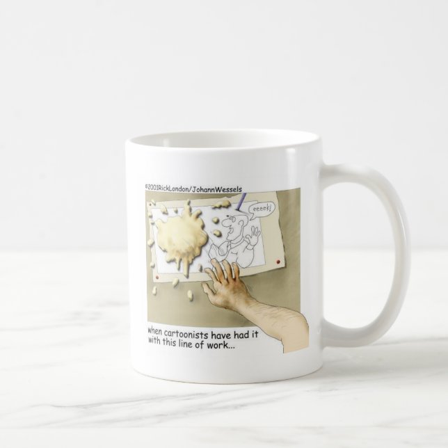 Missnöjd serietecknare Roliga presenter & samlarob Kaffemugg (Höger)