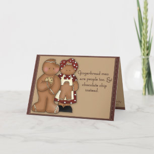 Missnöjt julkort i Pepparkaksgubbe Helgkort