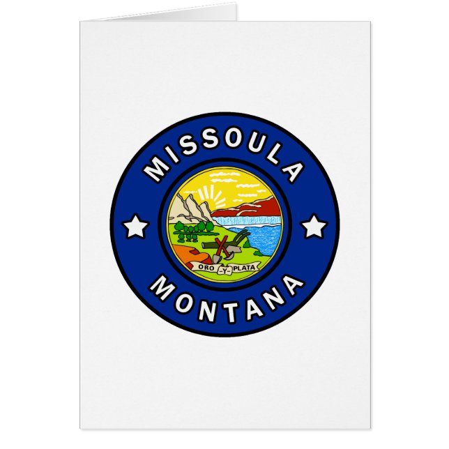 Missoula Montana Hälsningskort (Framsidan)