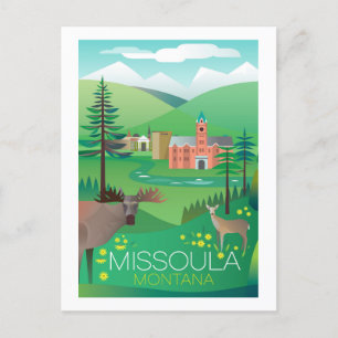 Missoula Montana Postcard Vykort