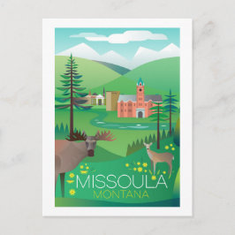 Missoula Montana Postcard Vykort