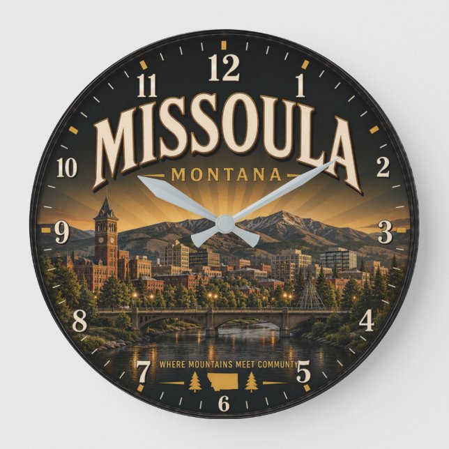 Missoula Montana Stor Klocka (Framsida)