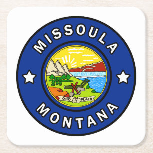 Missoula Montana Underlägg Papper Kvadrat