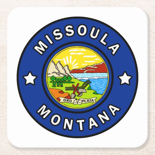 Missoula Montana Underlägg Papper Kvadrat (Framsidan)