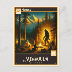 Missoula Montana VINTAGE Vykort