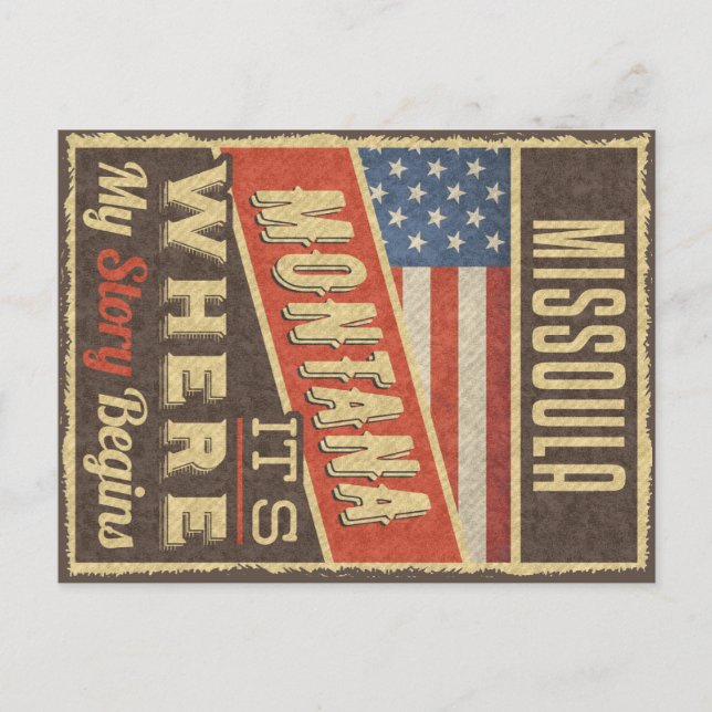 Missoula Montana Vykort (Framsida)