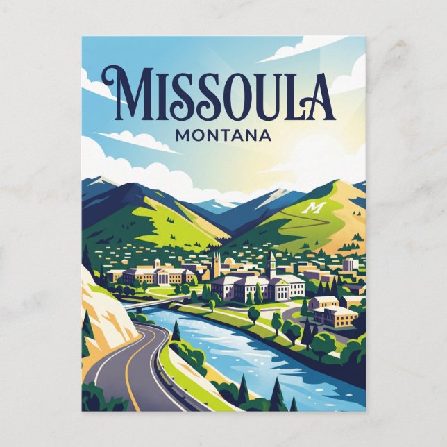 Missoula USA Vykort (Framsida)