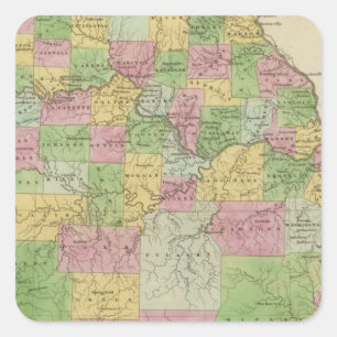 Missouri 12 fyrkantigt klistermärke