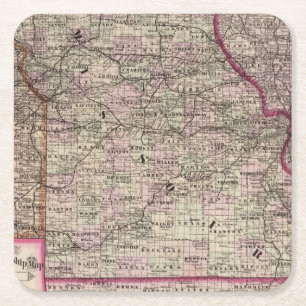 Missouri 7 underlägg papper kvadrat