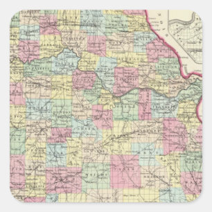 Missouri 8 fyrkantigt klistermärke