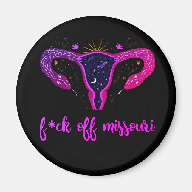 Missouri Abortion Ban Celestial Uterus Protest Magnet (Framsidan)
