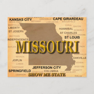 Missouri Antique Karta Vykort