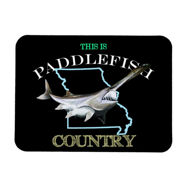 Missouri är Paddlefish Land Magnet (Horisontell)