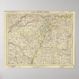 Missouri Arkansas, Kentucky, Tennessee Poster