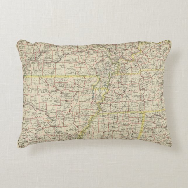 Missouri Arkansas, Kentucky, Tennessee Prydnadskudde (Framsidan)