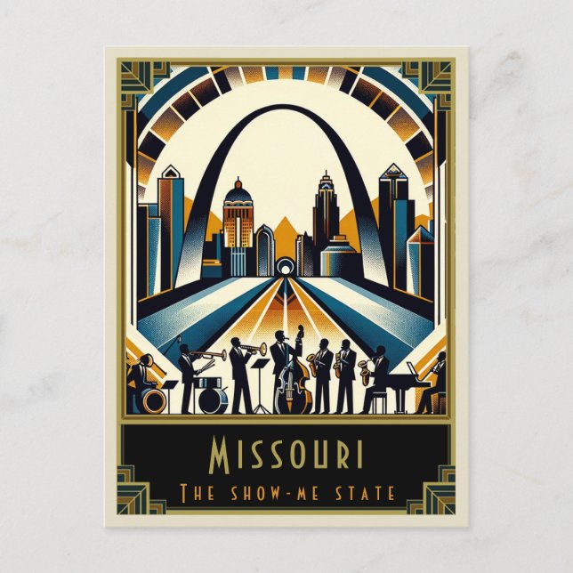 Missouri | Art Deco Vykort (Framsida)