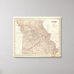 Missouri Atlas Karta Canvastryck