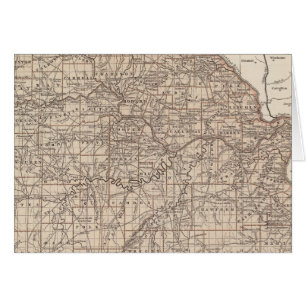 Missouri Atlas Karta Hälsningskort