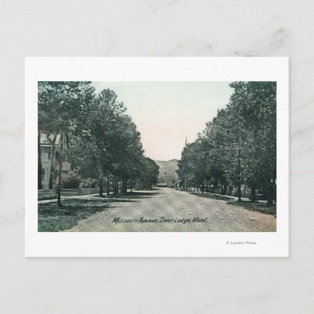 Missouri Avenue ViewDeer Lodge, MT Vykort (Framsida)
