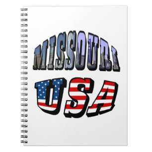 Missouri Bild och USA Text Anteckningsbok